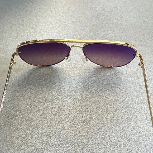 Quay Australia High Key Mini Sunglasses Two-Tone - Picture 3 of 5